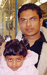 Dr Perera with his daughter